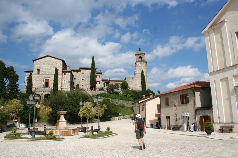 Greccio Dorfplatz von Greccio